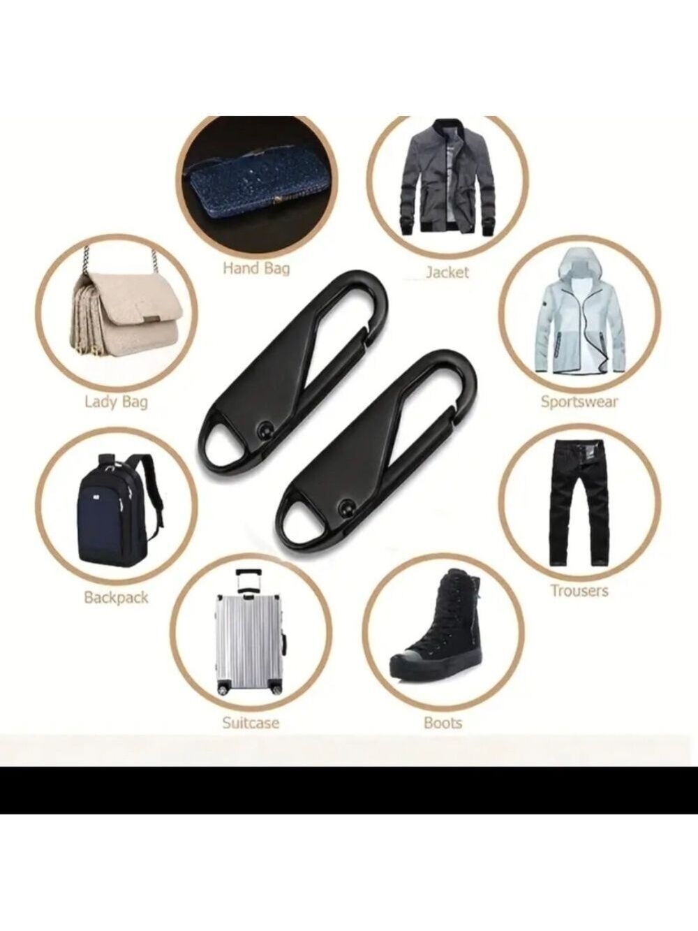 Zipper pull replacement silver New You Get 2 Any Style Or Color